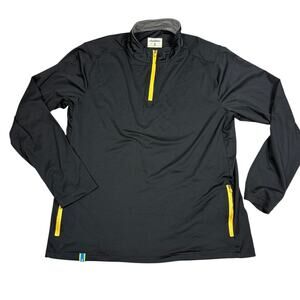 Chubbies Mens Size M Black 1/4 Zip Long Sleeve Pullover Shirt